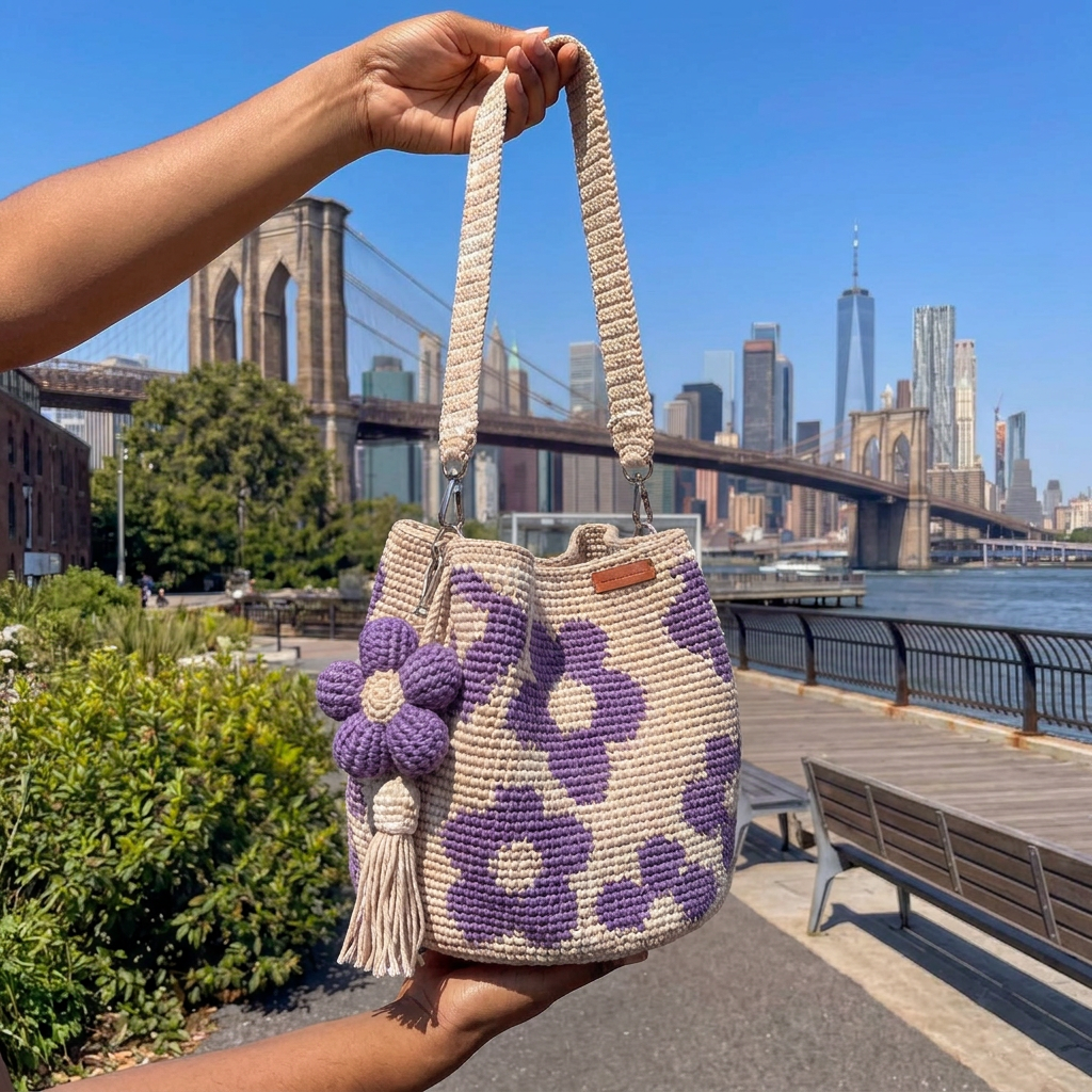 Crochet Flower Bag